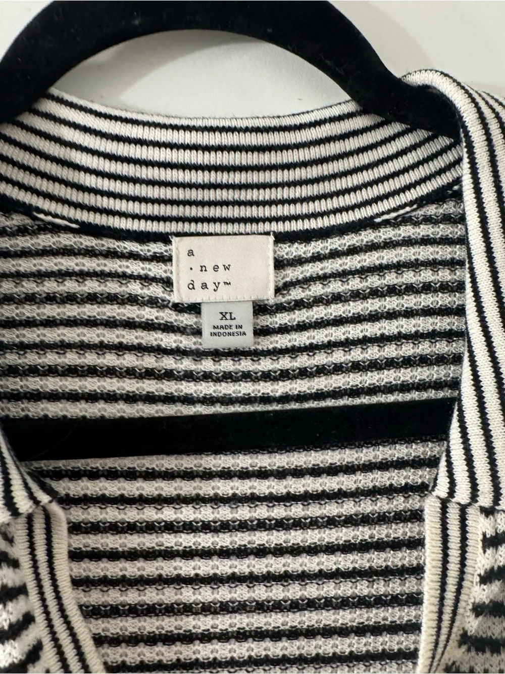 a new day Black & White Striped Collared Maxi Dress